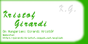 kristof girardi business card